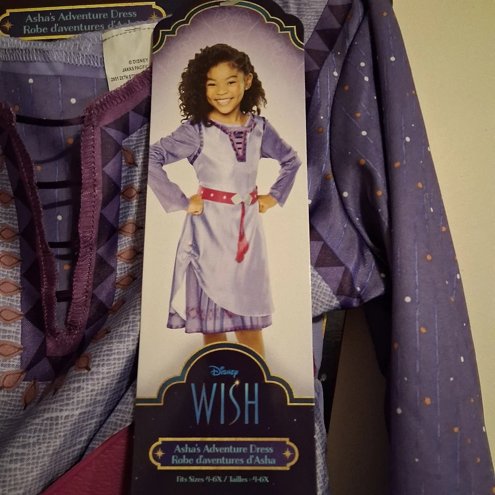 Disney Wish Asha's Adventure Dress Child 4-6x - Picture 3 of 8